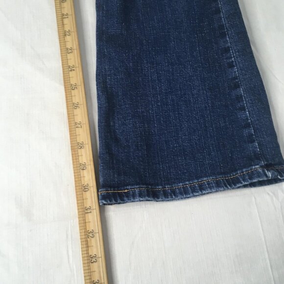 Levis 524 Too Superlow Jeans Womens 7 Blue Bootcut Low Rise Stretch Denim - Picture 7 of 16